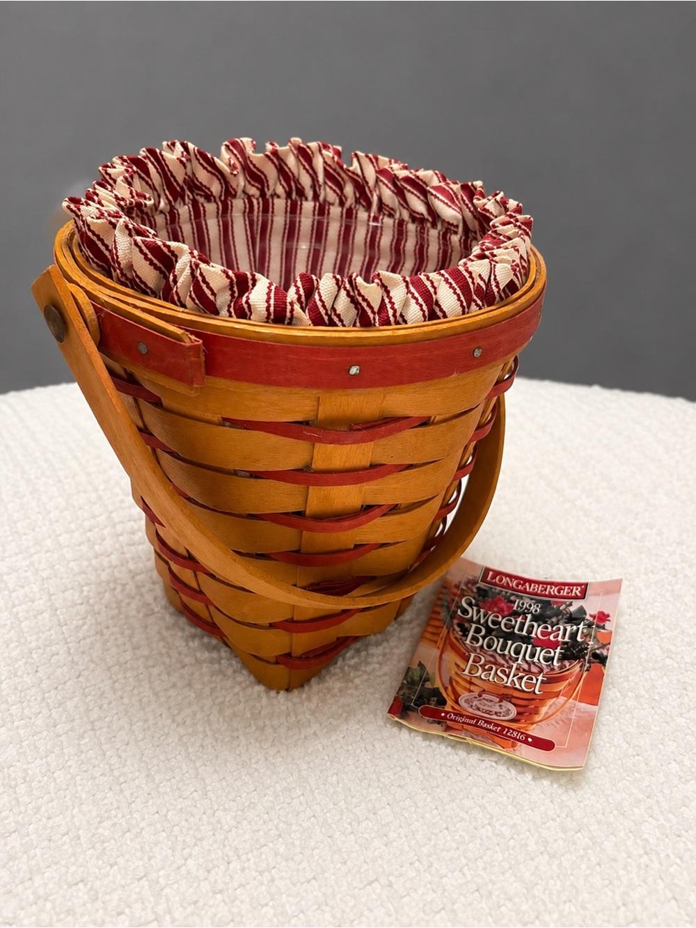 Longaberger Sweetheart Bouquet Basket Vintage Woven Basket